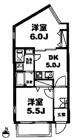 月村マンションNo.19の間取り