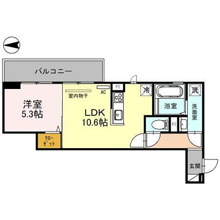 Ｄ－ＲＯＯＭ桂川の間取り