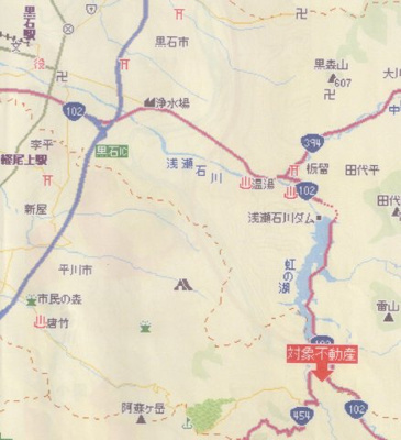 【地図】 | 平川市切明　中古住宅　温泉別荘