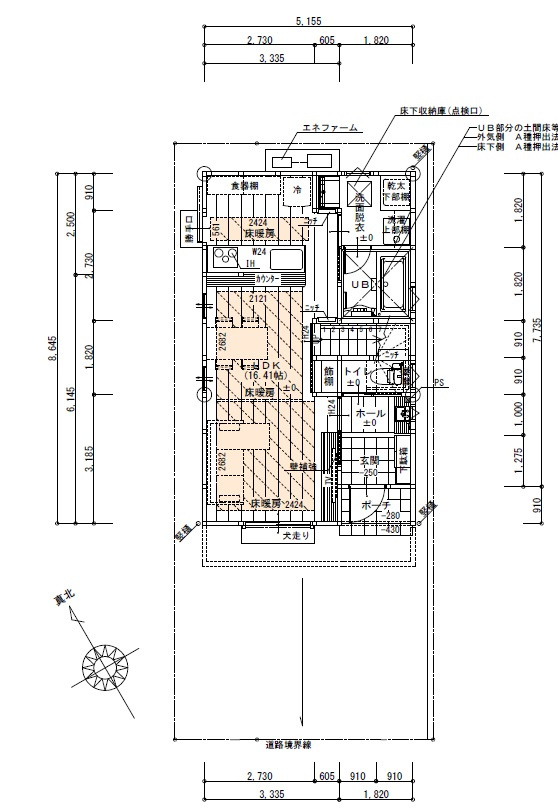 百石町　3号地　新築戸建の区画図|建物面積　87.46㎡