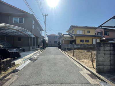 【前面道路含む現地写真】 | 岸和田市中北町・土地41坪・建築条件なし・更地渡し・区画整理地内 | 前面道路含む現地写真です