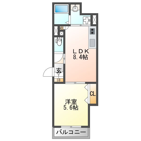 ラモーナ加島Ⅱの間取り