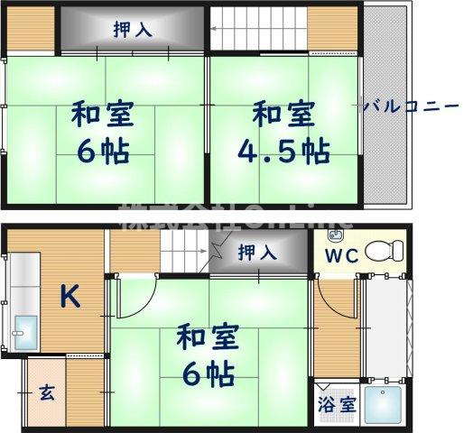 【間取り】 | 恩智北町文化住宅