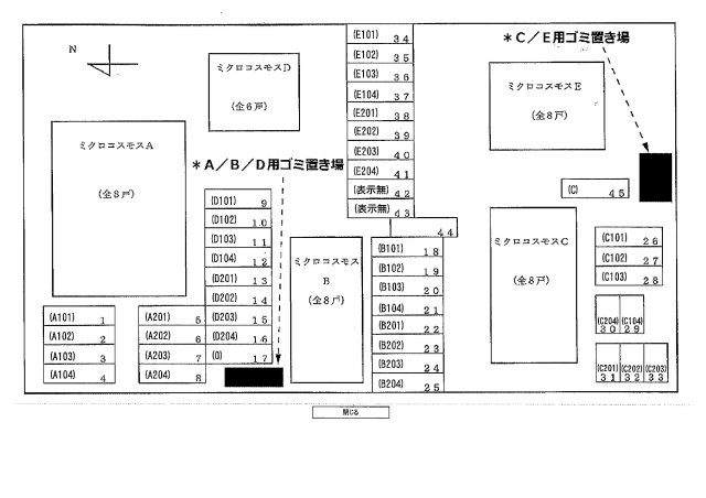 ミクロコスモスの区画図