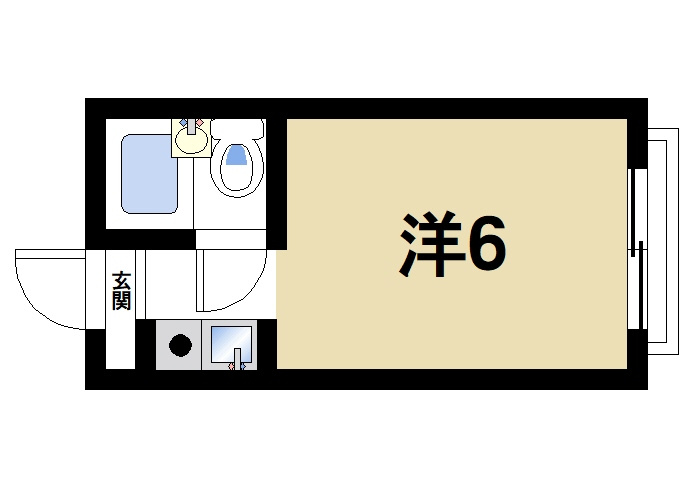 リマコーポの間取り|1K
