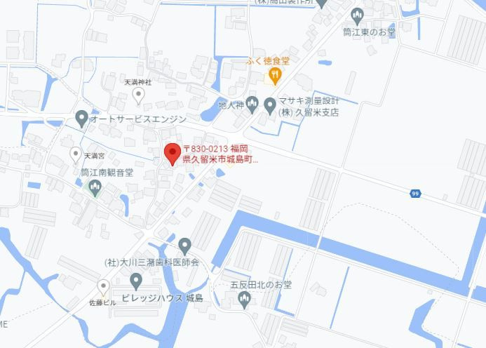 久留米市城島町江上　売地の地図
