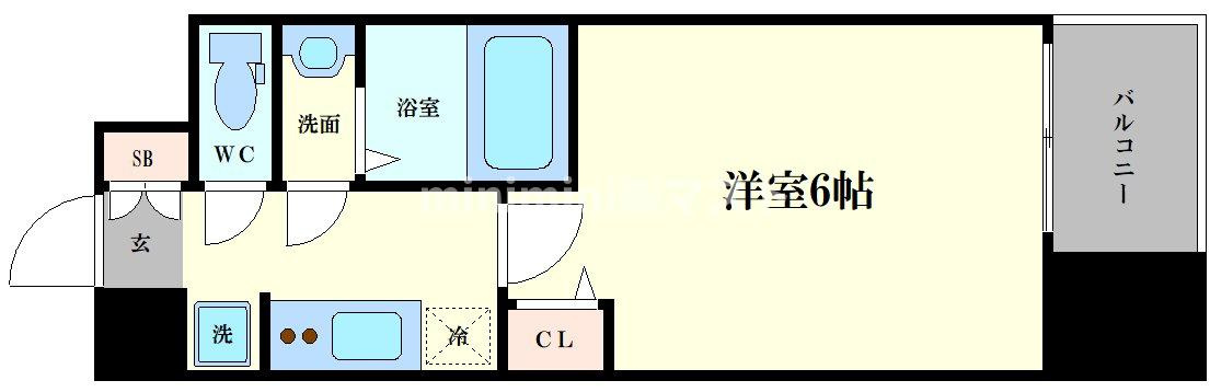 大阪市西区九条南１丁目の賃貸マンションの間取り