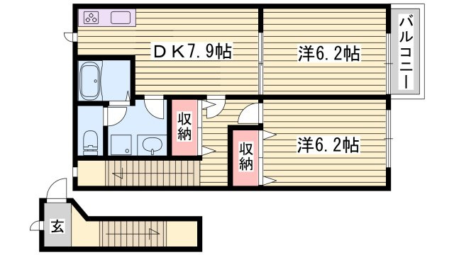 オーブリー　Ｔ・Ｙの間取り