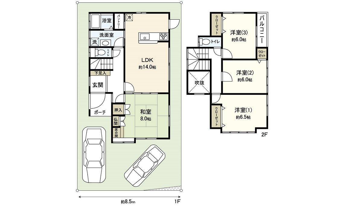 広島市安佐北区口田南９丁目　中古一戸建て(JS)の間取り