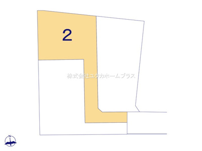 【区画図】 | 東大和市芋窪6丁目　売地　【全3区画】