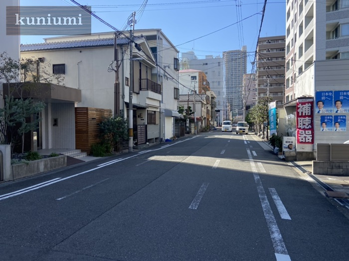 大阪市城東区関目1丁目の前面道路含む現地写真