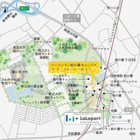 パークシティ柏の葉キャンパスザ・ゲートタワーウエストの地図