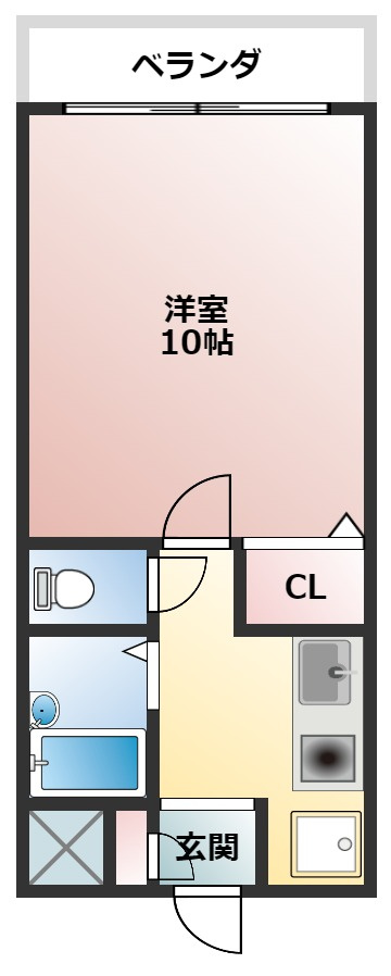 暁21・うえきⅠ号館の間取り|イメージ画像になります。