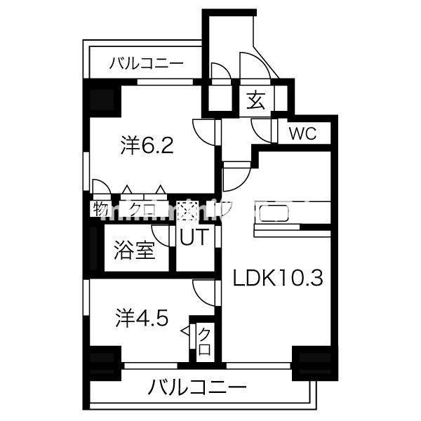 プレサンスタワー難波ＷＥＳＴの間取り
