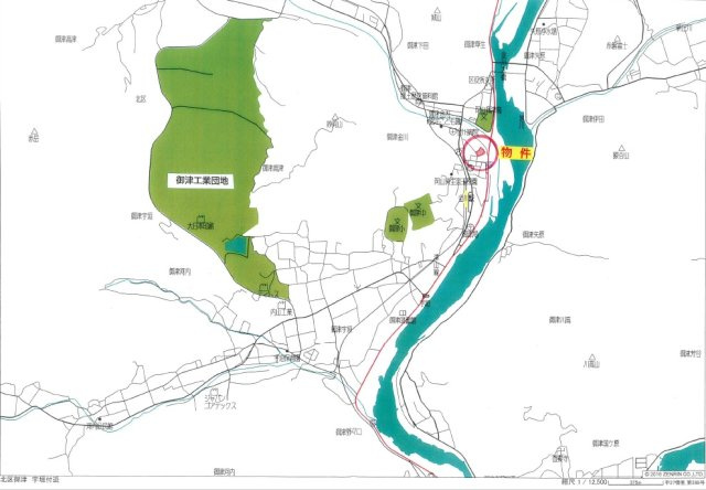 御津金川　分譲地の地図