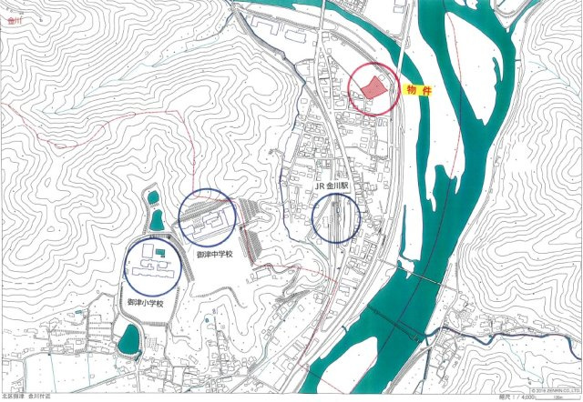 御津金川　分譲地の地図