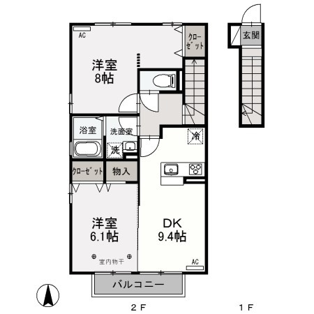 【間取り】 | セジュールラソワB