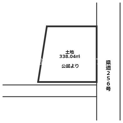 付知国道256号　土地（約102坪）の土地図