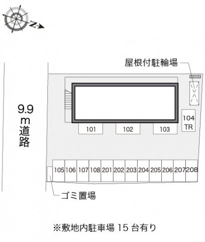 レオパレス菊陽の駐車場