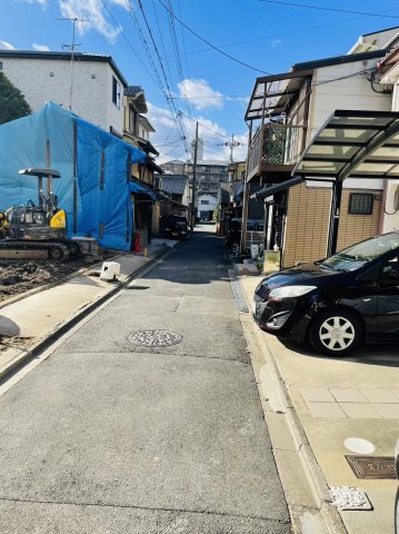 七条御所ノ内北町２号地　建築条件付土地の前面道路含む現地写真