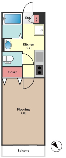 【間取り】 | ディアコート幡ヶ谷 | 水回りも使いやすいお部屋です！