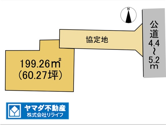 売土地　岐阜市中西郷3丁目　60.27坪の土地図