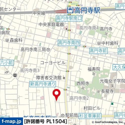 【地図】 | フェニックス新高円寺弐番館