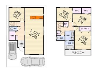【間取り】 | 東豊中町３丁目戸建て
