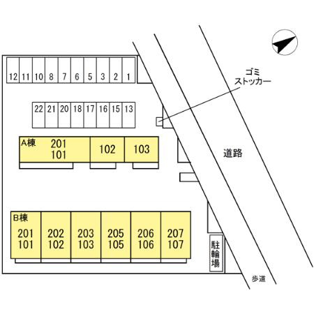 けやき壱番館の駐車場