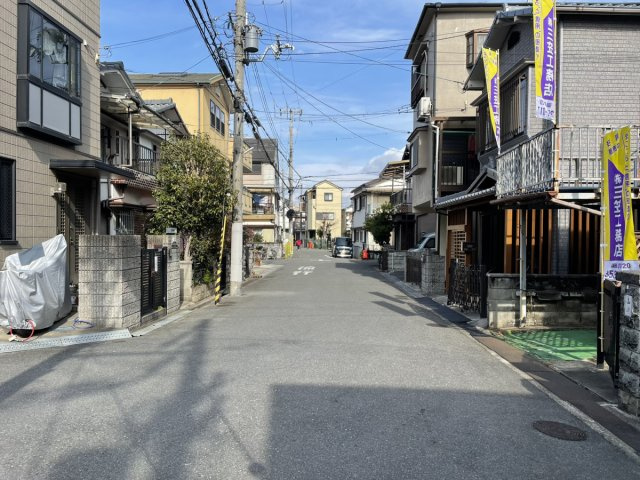 【建築条件付き土地】サン・タウン　太子田一丁目の前面道路含む現地写真
