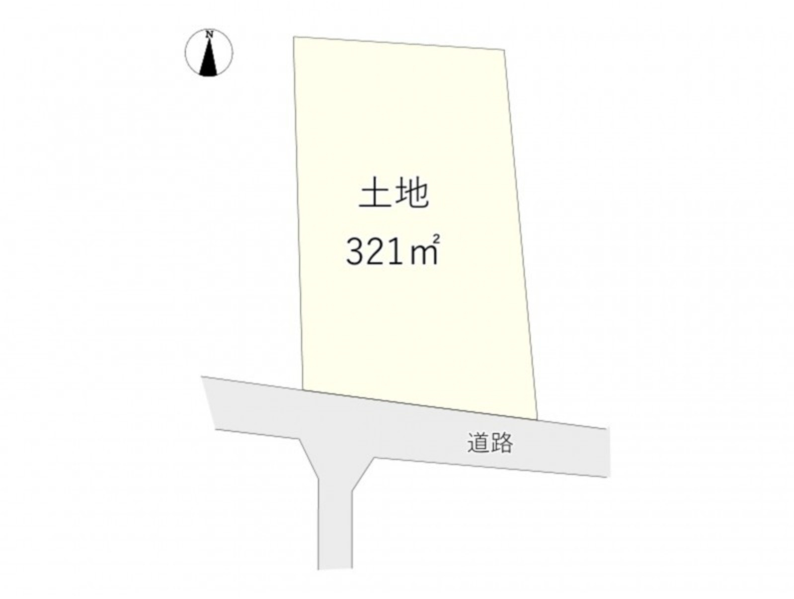 足利市大沼田町の売地の土地図