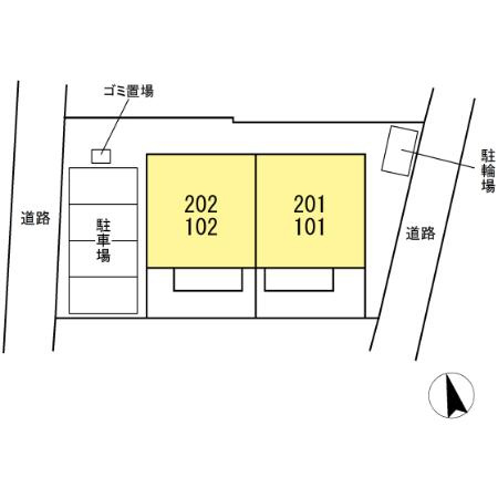 ローズコート美園の区画図