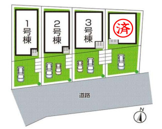 箕面市外院３丁目　新築戸建の区画図