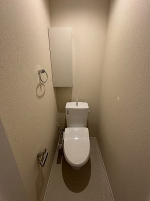 【トイレ】 | Eisvogel/アイスフォーゲル | トイレは温水洗浄便座付き♪人気のバストイレ別です♪小物を置ける便利な棚やタオルハンガーも付いています！