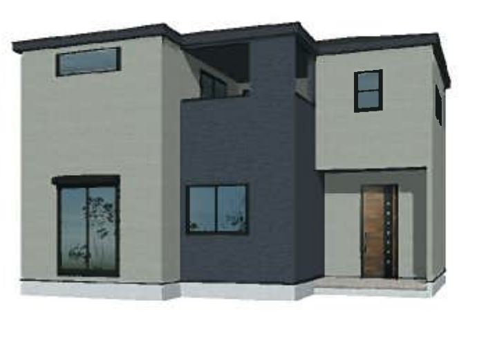 上里町金久保第2（全4棟）4号棟の外観パース|4号棟