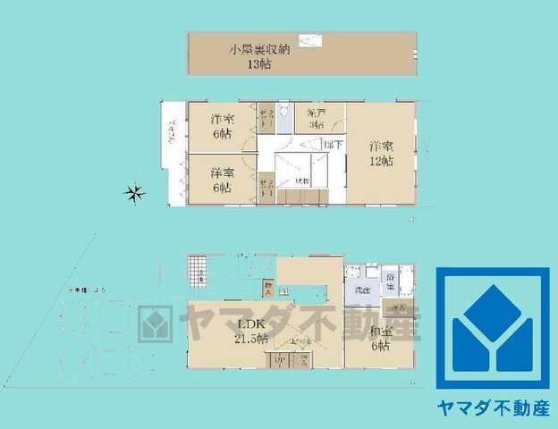 伏見区桃山井伊掃部東町の間取り
