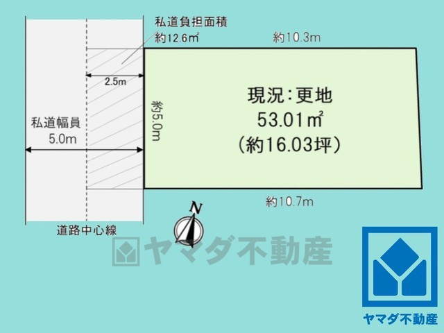伏見区淀美豆町　売土地　建築条件付の土地図