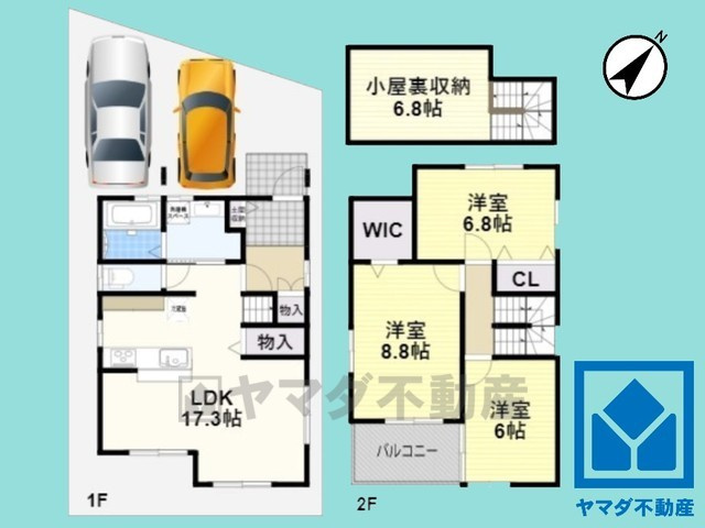 伏見区羽束師古川町　21号地の間取り
