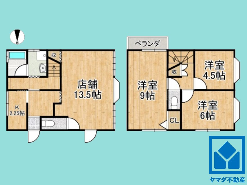 伏見区向島庚申町（店舗付き）の間取り