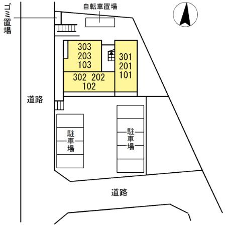 ジェレ・ジェフ　　刈谷市の賃貸ならクラスホーム刈谷店の区画図