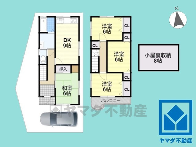 伏見区久我森の宮町　の間取り