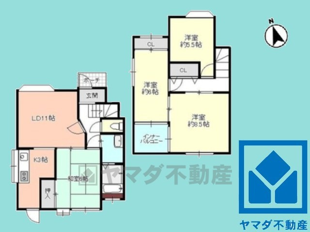 八幡市八幡隅田口　中古戸建の間取り|図面と現況が異なる場合は現況を優先いたします。