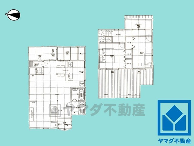 伏見区深草下川原町　中古戸建の間取り