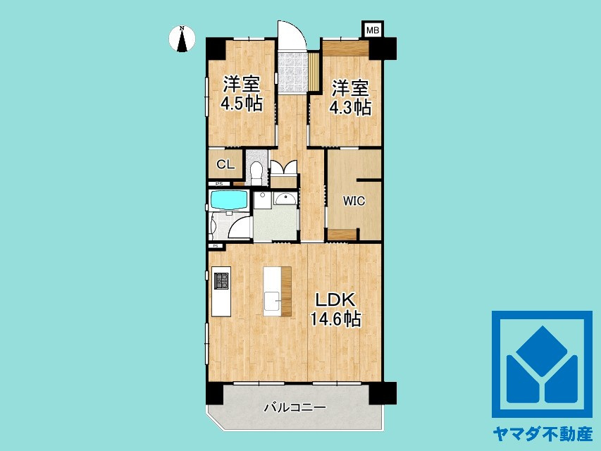 ユニライフ宇治琵琶の間取り
