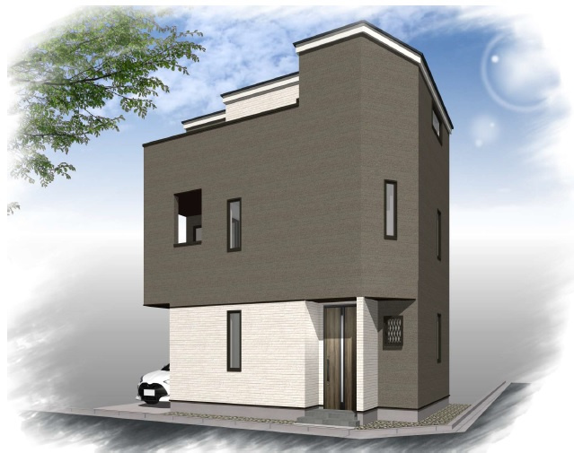 江戸川区大杉５丁目　新築戸建て全１棟の外観パース