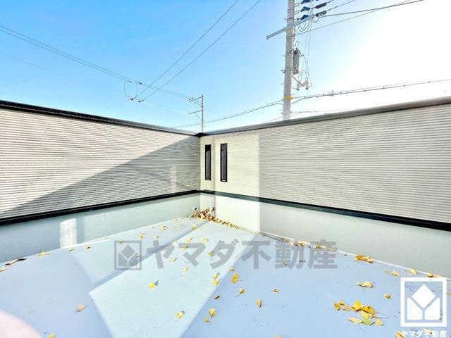 伏見区久我本町　3号地のバルコニー