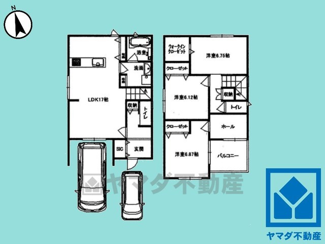 伏見区久我本町　3号地の間取り