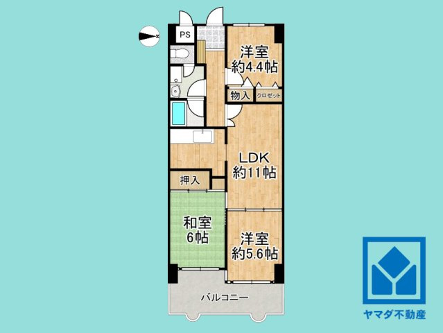 パークテラス桃山　中古マンションの間取り