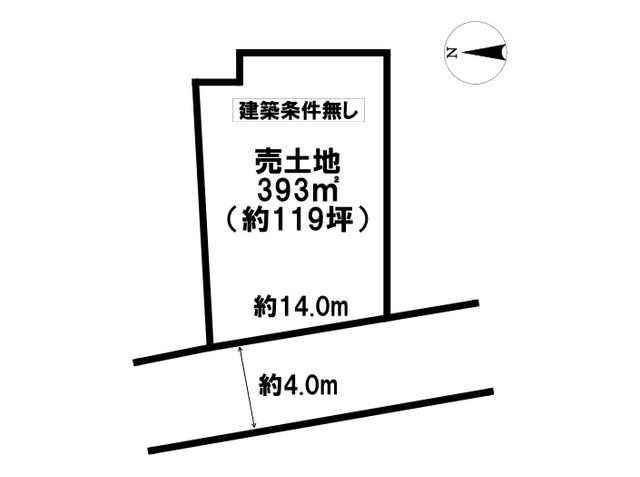 日高町野々庄　売土地　118.88坪の土地図