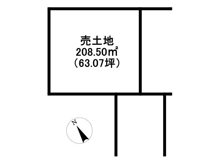和田山町平野　売土地　63.07坪の土地図